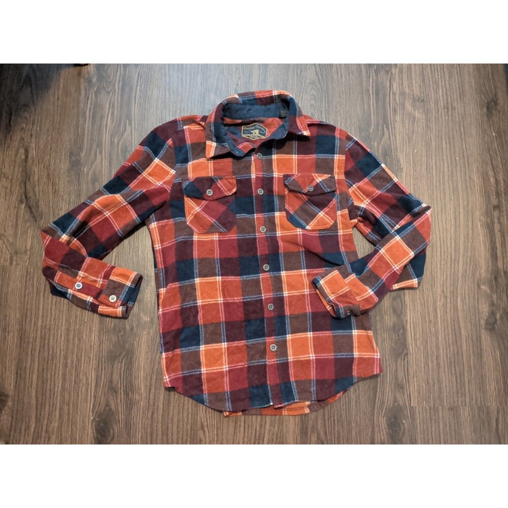 Freedom Foundry Flannel Shirt Mens Size Medium Red Orange